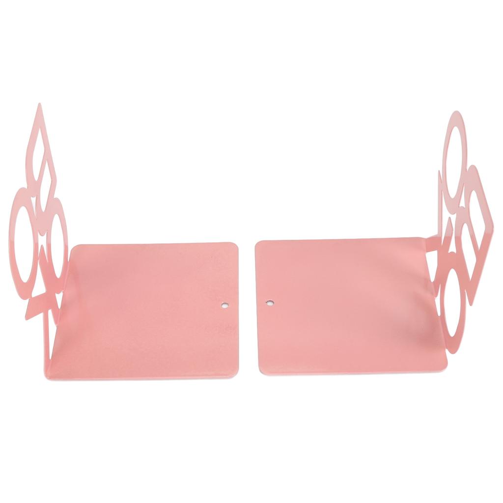 Book Support Organizer Metal Non Slip Heavy Duty L Shape Book Stopper for Shelf Cabinet