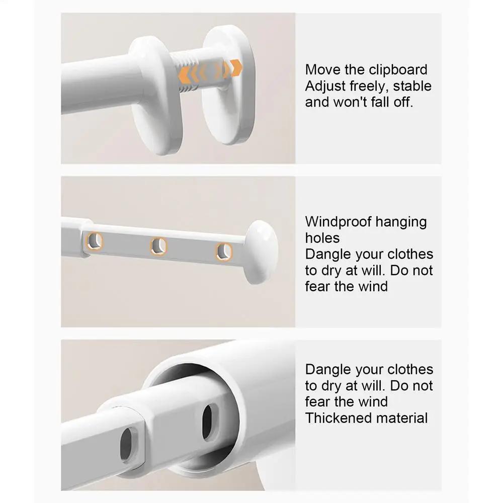 Portable Without Drilling Retractable Clothes Drying Rack Space Saving Hanger for Travel and Home Use Elegant Designs