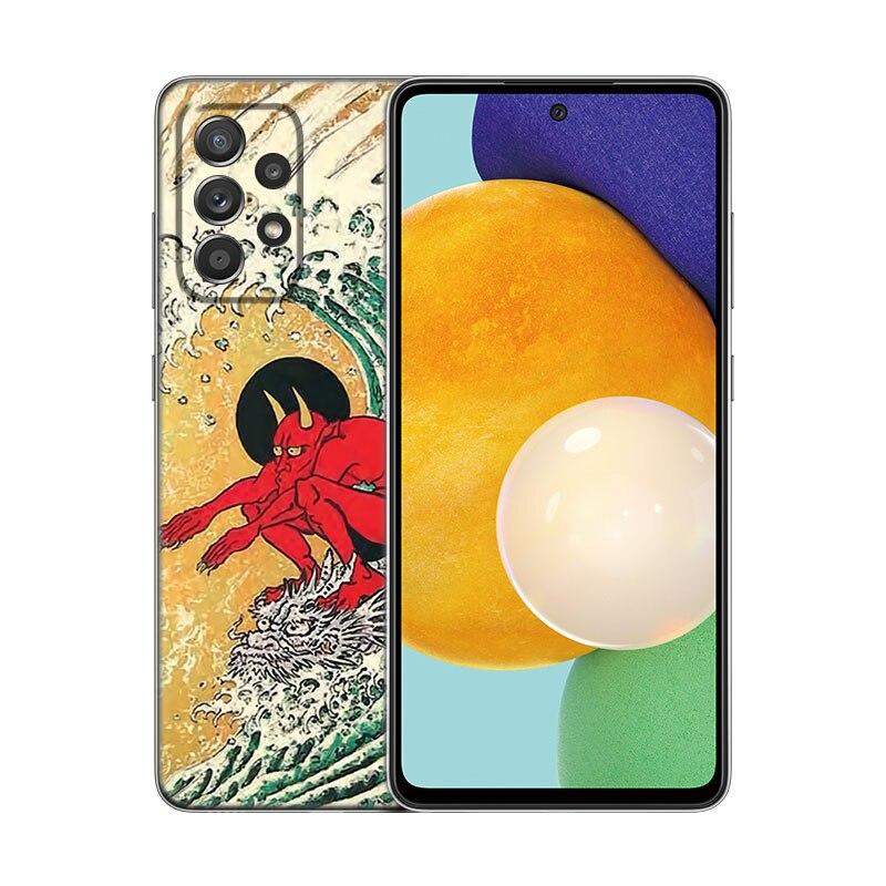Japanese Wave Anime Dragon Phone Case For Samsung A21 A30 A50 A52 S A13 A22 A32 4G A23 A33 A53 A73 5G A12 A31 A51 A70 A71 A72