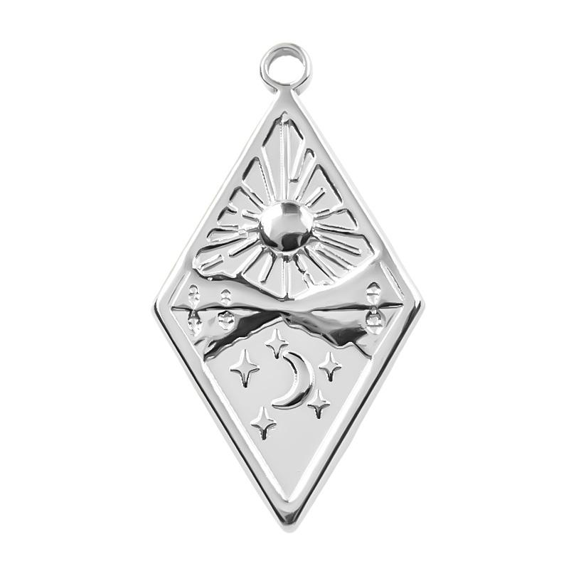 6pcs/Lot Metal Sun Pendant Sunset Sunshine Stainless Steel Charms For Jewelry Making Supplies Fashion Charm DIY Earring Necklace