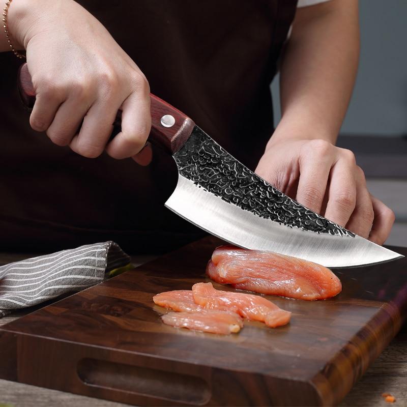 5 Inch Butcher Cleaver Boning Knife Camping Hunting Knife Stainless Steel Chef's Knife Kitchen Knife