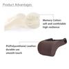 PU Leather Auto Car Neck Pillow Memory Foam Filling Neck Rest Seat Headrest Pillow Support Solution For Kids And Adults