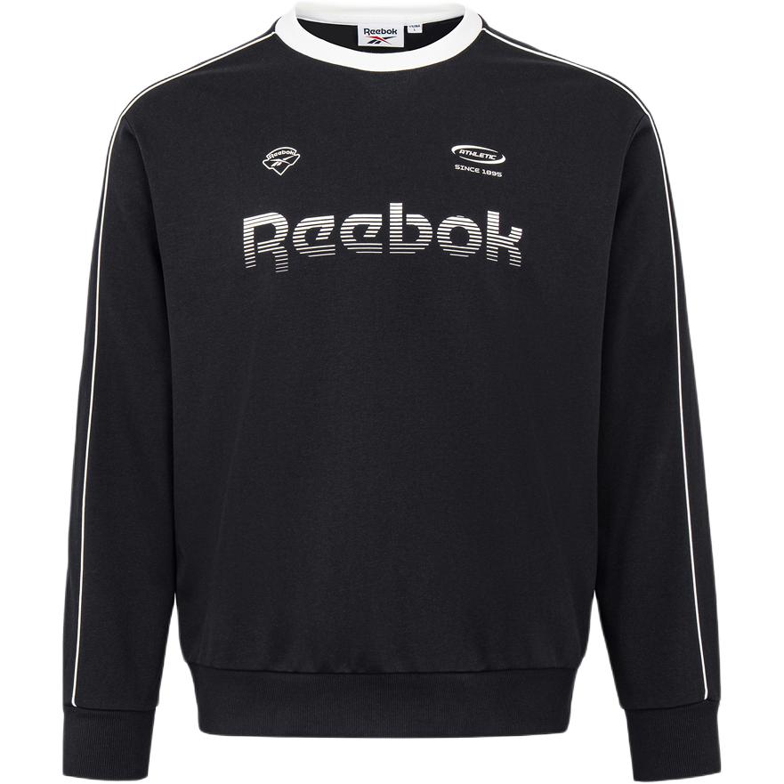 Reebok Sweatshirts Men's Jet Black Crew Neck Moderate Straight Fit A1G4A307502033