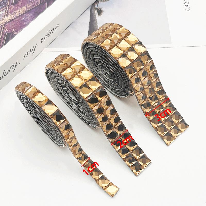 Self-Adhesive Rhinestone Tape: DIY Craft Stickers for Clothing, Shoes, Bags, and Wall Decorations.