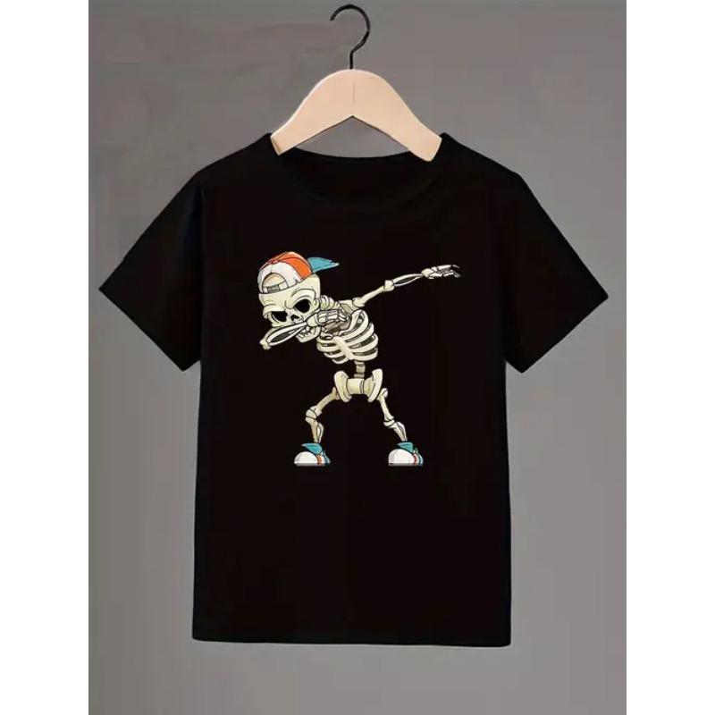 

Детская футболка с 3D-принтом, футболка с короткими рукавами для мальчиков, новая летняя детская одежда, топ, детская летняя одежда, футболка с принтом черепа 170