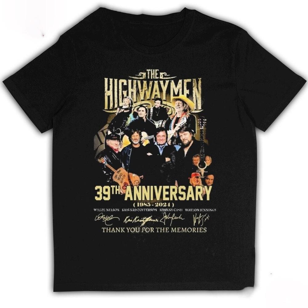 The Highwaymen 39th Anniversary 1985-2024 Than You For The Memories T-Shirt Unisex T-Shirt M