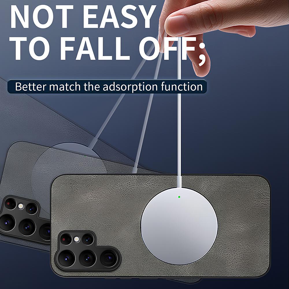For Samsung Galaxy S26 Ultra S26 S25 S24 S23 S22 Plus Ultra FE Case Magnetic PU Leather Protection Shockproof Phone Cover