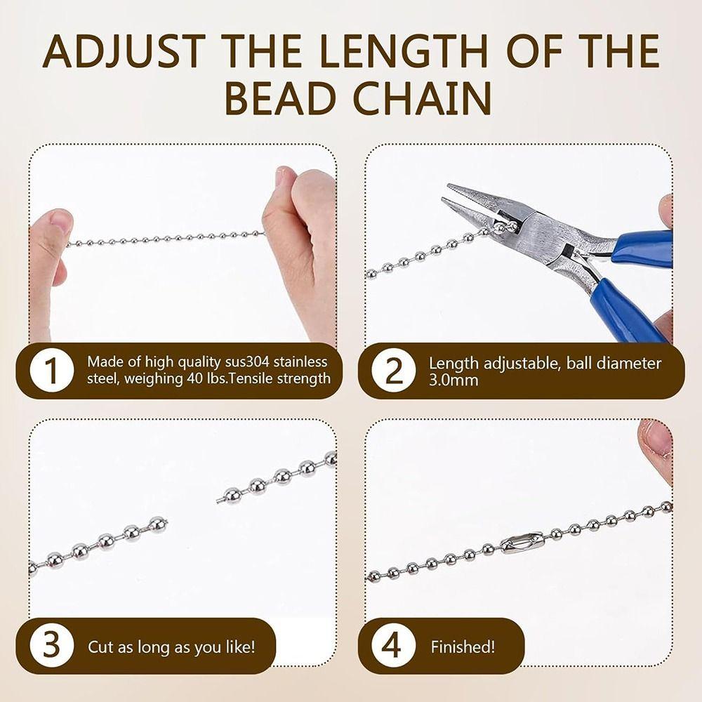 Stainless Steel Light Fixture Chain Easy Installation Switch Chain Extender Home Improvement