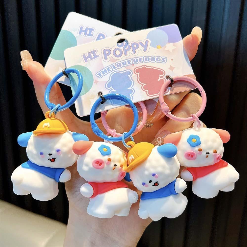 

PVC Doll Magnetic Dog Keychain Cartoon Panda Car Keyring Funny Couple Backpack Pendant Kids Girls StyleC