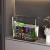 Kampffischbecken Klares Schreibtisch-Fischbecken Schildkrötenbecken Starter Zierfischglas Multifunktionsbereiche Kleines Aquarium Aquarium