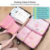 Travel Organiser Packing Bags,6 PCS Travel Packing Cubes Set for Clothes Travel Luggage Organizers Storage Bags