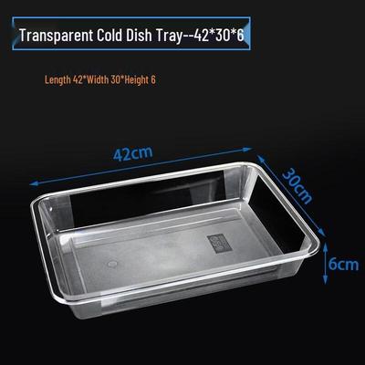 Abay Rectangular Transparent Plastic Food Serving Trays