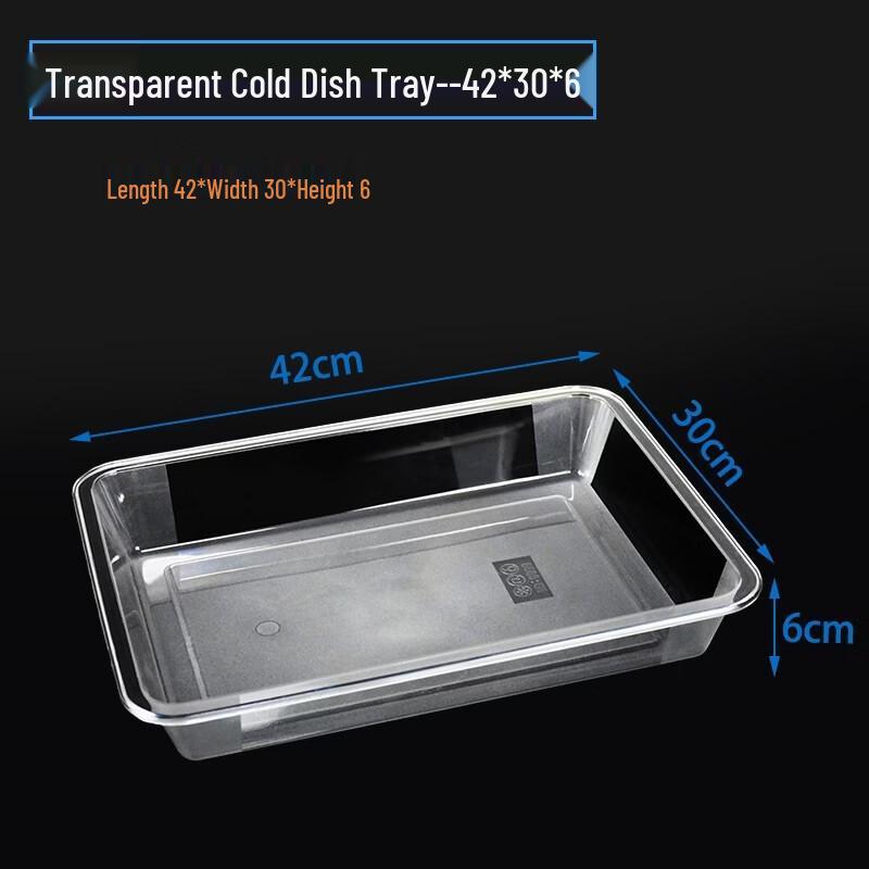 Rectangular Transparent Plastic Serving Tray