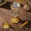 Golden Iron Art Pattern Carbon Aromatherapy Stove Middle Eastern Home Decoration Festival Atmosphere Props Arab Wedding Crafts