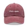 1pc Piste Again Printed Retro Style Washed Baseball Cap for Women,outdoor Leisure Distressed Sun Cap for Casual Wear,beach Party