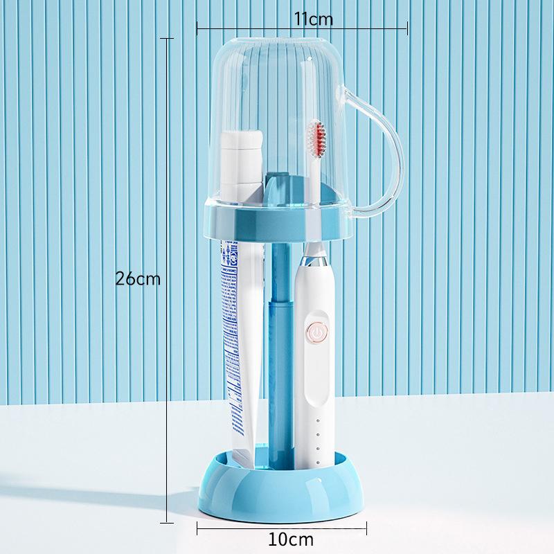 

Держатель зубной щетки с пылезащитным чехлом, дренажный дизайн, пластиковый многофункциональный органайзер для ванной комнаты для чашек, предметы первой необходимости для дома