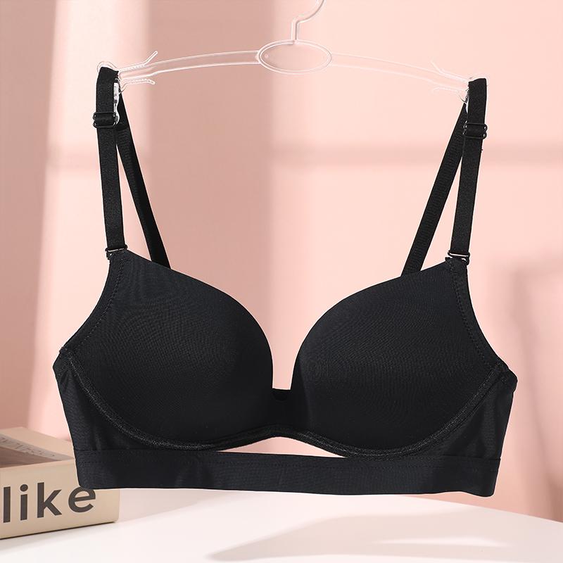 Smooth Seamless Small Chest Gather Underwear For Women Comfortable Upper Support Anti Shock Closed Bra Hollow Bra
