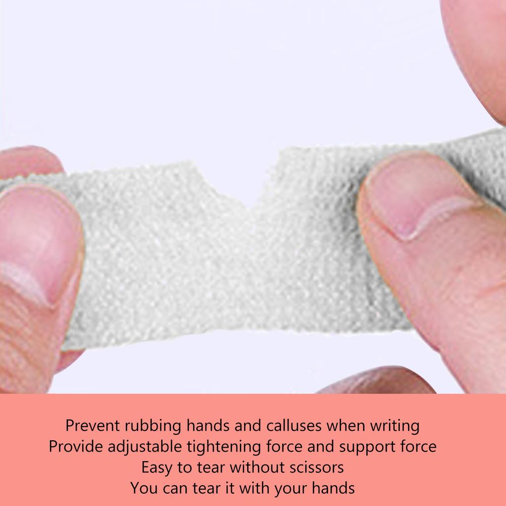 10 rolos de 1 polegada x 2 jardas, fita adesiva autoadesiva respirável, elástica e coesiva para escrita
