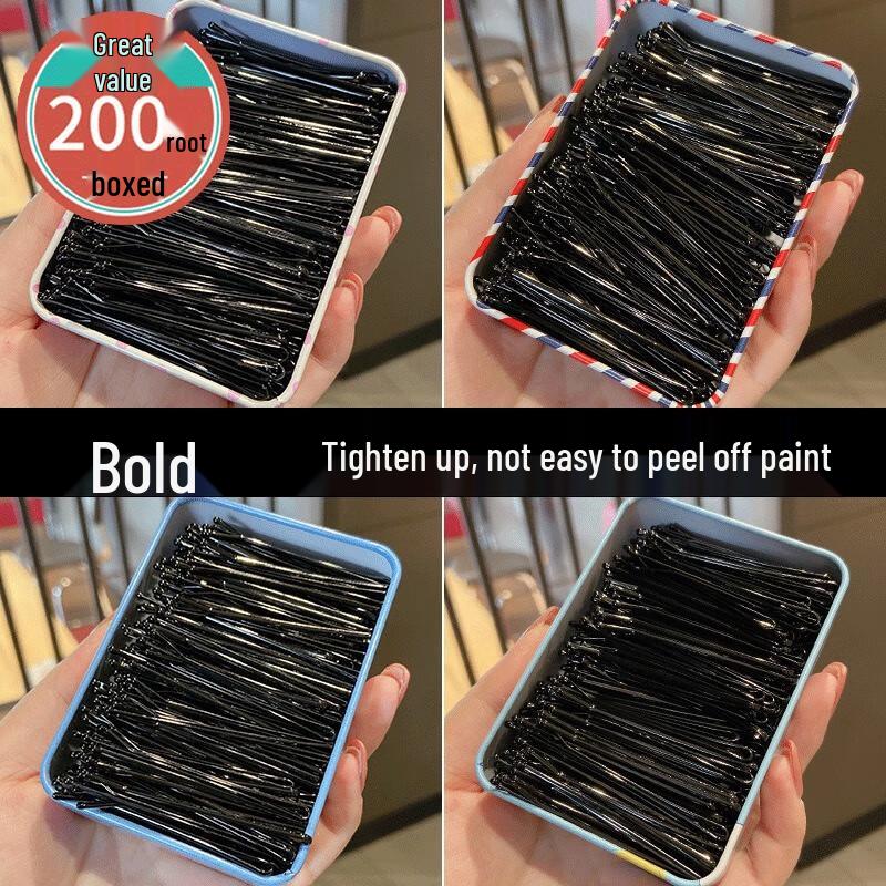 Набор черных заколок для волос (Прямые и волнистые)