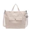 New Large-capacity Women's Tote Bag All-matching Corduroy Shoulder Commuting To Work Cross-body Fashionable Handbag