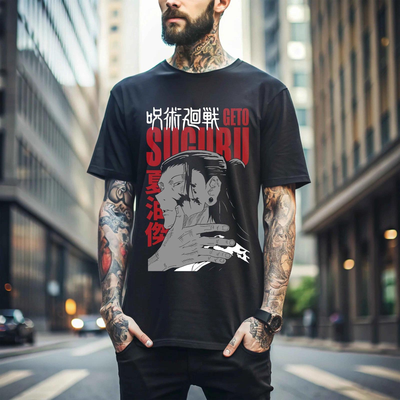 

Футболка Jujutsu Kaisen Гето Jjk Аниме Мужская футболка Лето Новая Мужская и Женская Уличная одежда 4XL