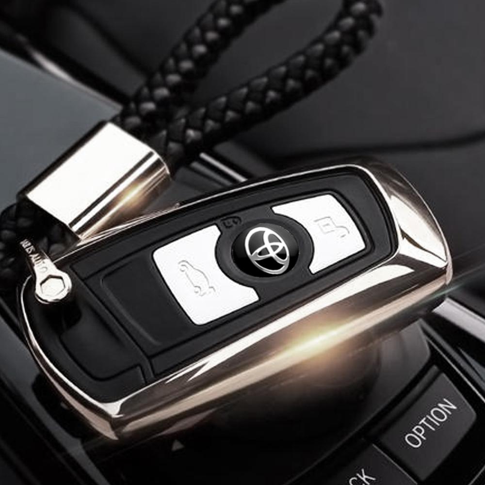 2026 New For Toyota 10/20PCS 14MM Auto Key Remote Fob 3D Aluminum Decals For Toyota GR Sport Gazoo Racing Yaris 86 Corolla Hilux