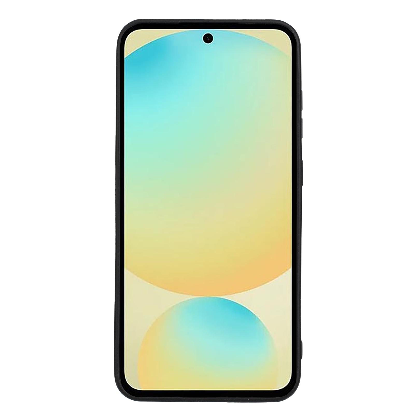 

For Samsung Galaxy S24 FE Case Card Slots Kickstand Leather+TPU Phone Cover Black