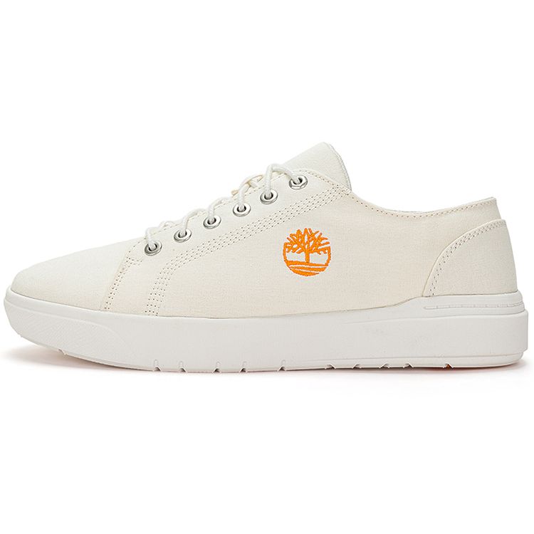 Timberland Seneca Bay Fabric Oxford Shoe White Orange Men A5P5GW 43.5