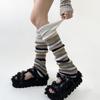 Autumn/Winter Retro Leg Warmers JK Striped Knitted Blocked Leg Cover College Style Wool Warm Foot Cover Stacking Color Socks New
