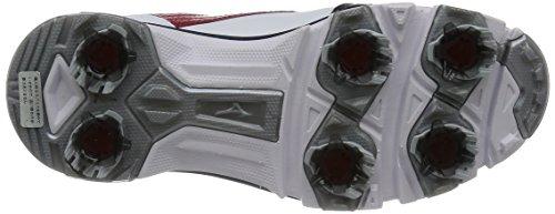 Mizuno Nexlite 003 Boa Spike Golf Shoes, 3E, Women's, White, Red, and Navy, Size 230 (23cm)
