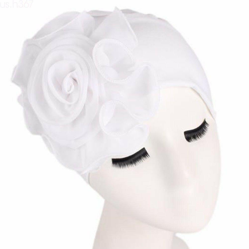 Womens Hair Loss Head Scarf Turban Cap Big Flower Muslim Cancer Chemo Hat Cover