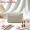 Polyester Striped Travel Toiletry Bag With Breathable Design For Men And Women