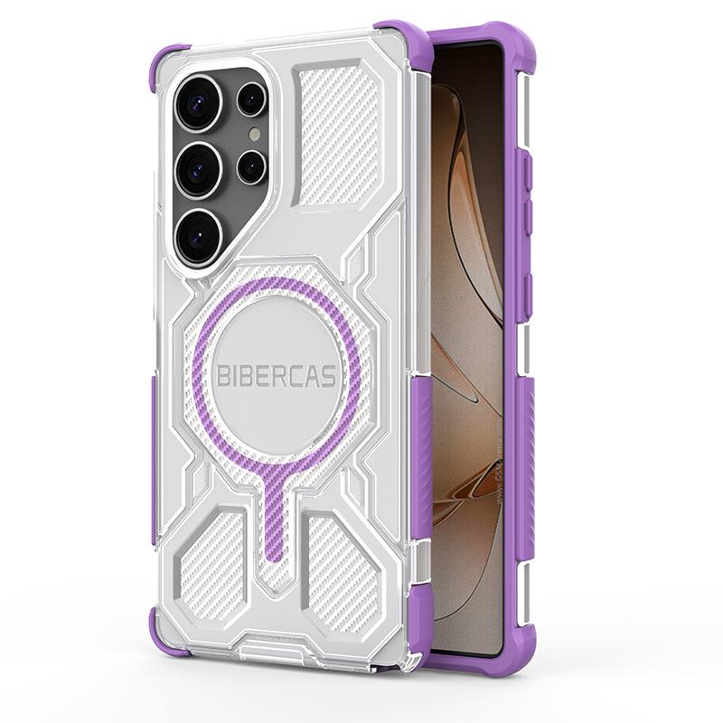 Compatible Samsung S25 ULTRA/S25 EDGE Magnetic Transparent Airbag Anti-fall Case