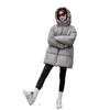 Beibei Cloud Light Luxury Hooded Down Jacket: Petite Mid-Length Puff Coat
