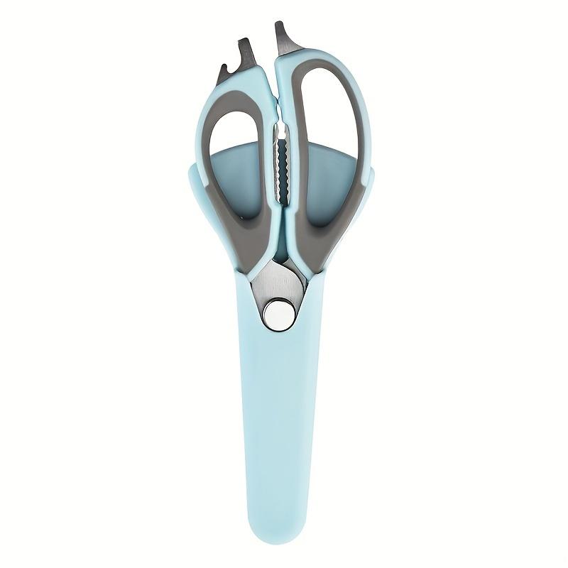 Multifunctional Kitchen Scissors with Magnetic Holder - Detachable Stainless Steel Food Scissors, Ergonomic Handles