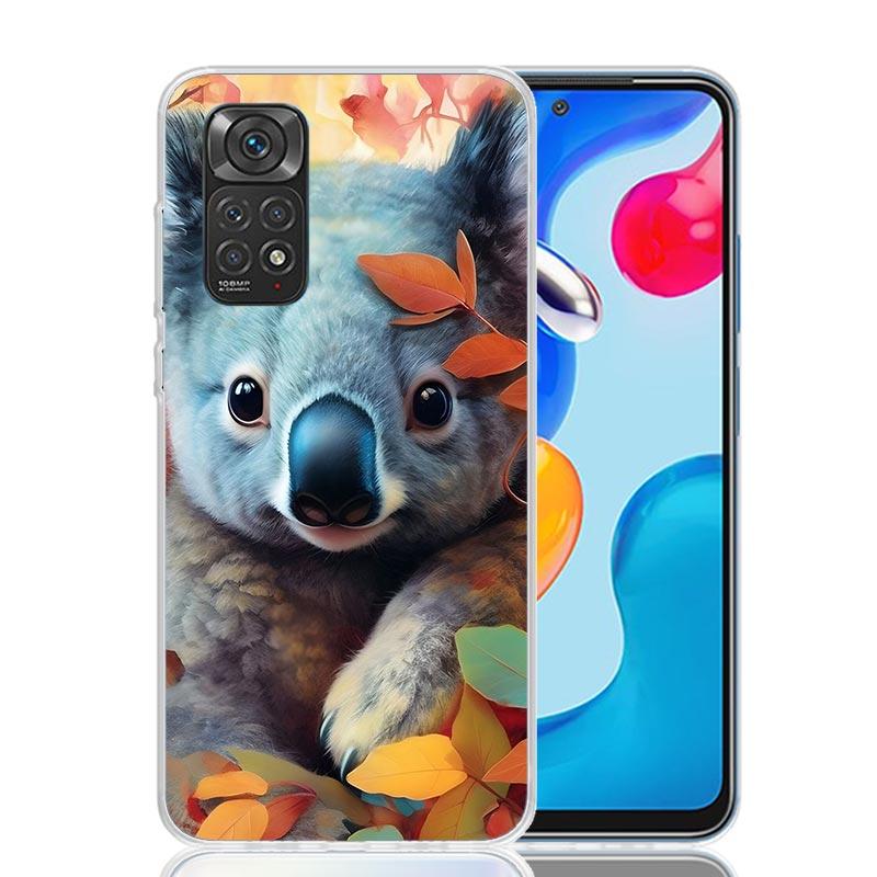 Koala Kawaii Cute Animal Phone Case For Xiaomi Redmi Note 15 14 13 12S 12 Pro Plus 11S 11E 11 11T 10S 10 Art Soft Pattern Cover