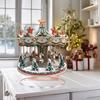 Yousheng Christmas Ornament Waterproof Acrylic 2D Flat Carousel Xmas Themed Ornament Large Size Table Home Decoration
