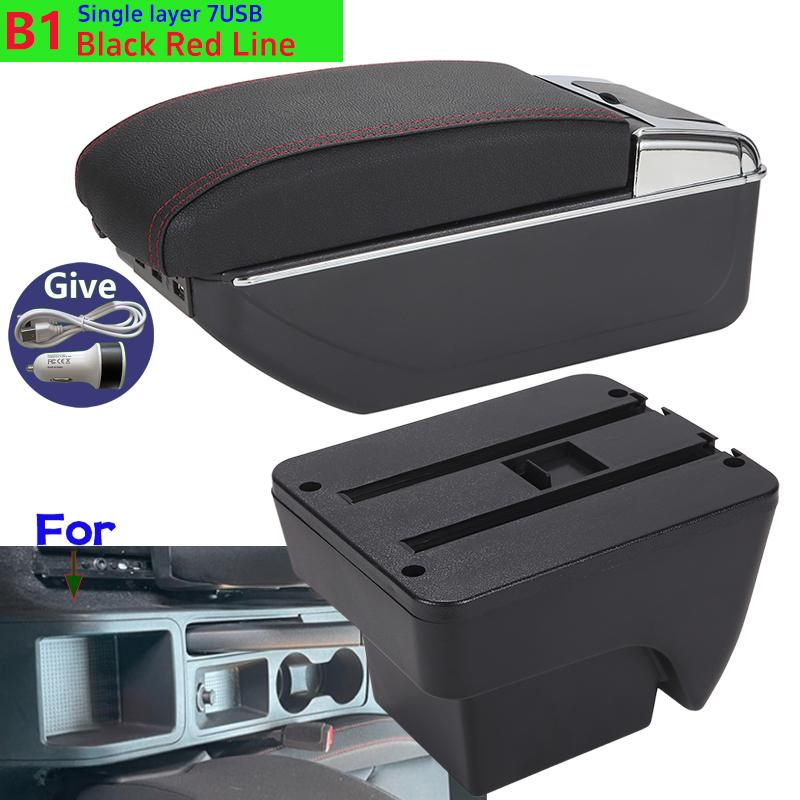 USYM3 For Seat Ibiza Armrest Box For Seat Ibiza 6j MK4 IV 6L Car Armrest 2018-2025 Storage Box Retrofit Parts Interior Car Accessories