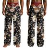 Men's Funny Sleep Pants with Fake Underwear Print Halloween Novelty Pajama Pants