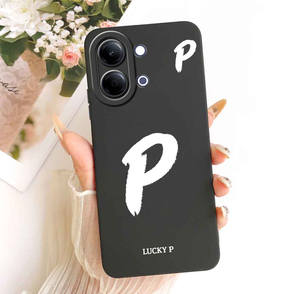 For vivo Y05 4G Case Fashion Simple Letters A-Z Silicone Back Cover For Vivo Y11D VIVO Y05 4G Bumper Phone Cases Shockproof