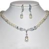 Elegantes Halsketten-Ohrring-Set für Damen Modeschmuck Set Perlmutt Imitation Braut Hochzeit Legierung Party Stecker Halsketten-Ohrring-Set