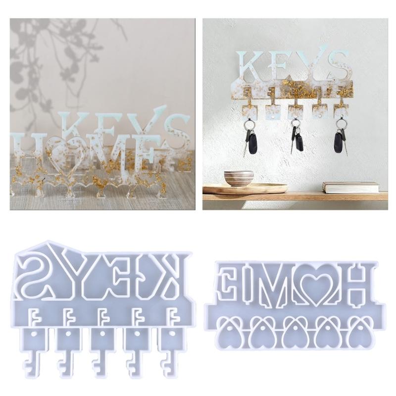 Portable Key Storage Shelf Form Wall Hangings Shelf Hook Storage Rack Mold Compact Silicone Rack Mold for Easy Projects
