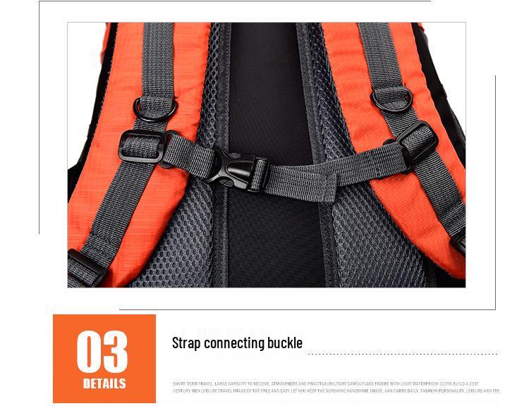 Men's Water-Resistant Lightweight Mountaineering Backpack - High Capacity, Durable, Dual-Shoulder Design for Outdoor and Casual Sports