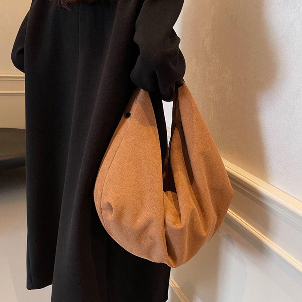 Handbag Hobo Bag Solid Color Ladies Crescent Bag Waterproof Tote Bag  Holiday