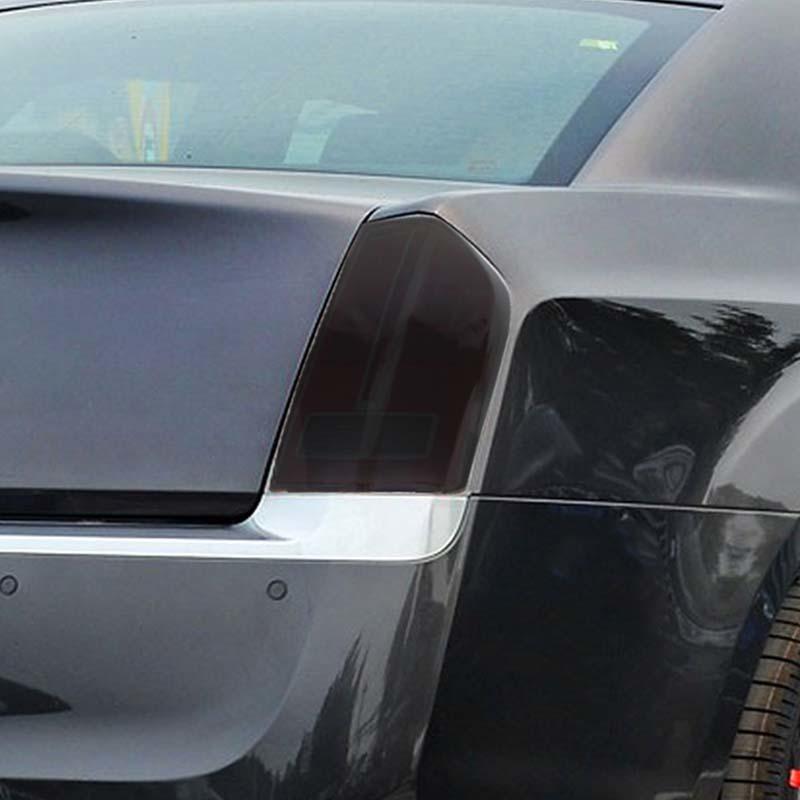 Auto Rücklicht Dekorabdeckung Lampenschutz Dekorationsaufkleber Für Chrysler 300/300C 2011-2014 Auto Exterieur Zubehör, Geräuchert Schwarz.