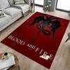1pc Fire and Blood Office Carpet Chair Mats, Home Decor Mat Fantasy Theme Mat Durable Mat, Dragon Decor,Suitable for Fantasy Theme Lovers