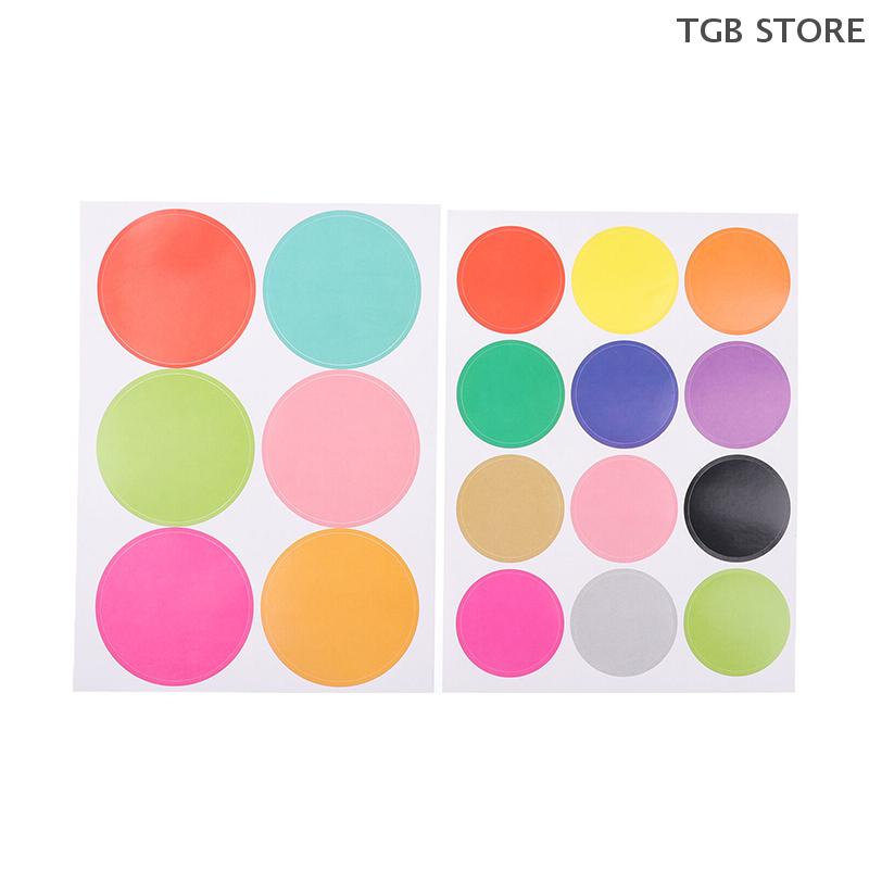 10Sheets Polka Circle Marking Sticker Colored Dot Stickers Diary Decoration Office Classroom Party Decoration