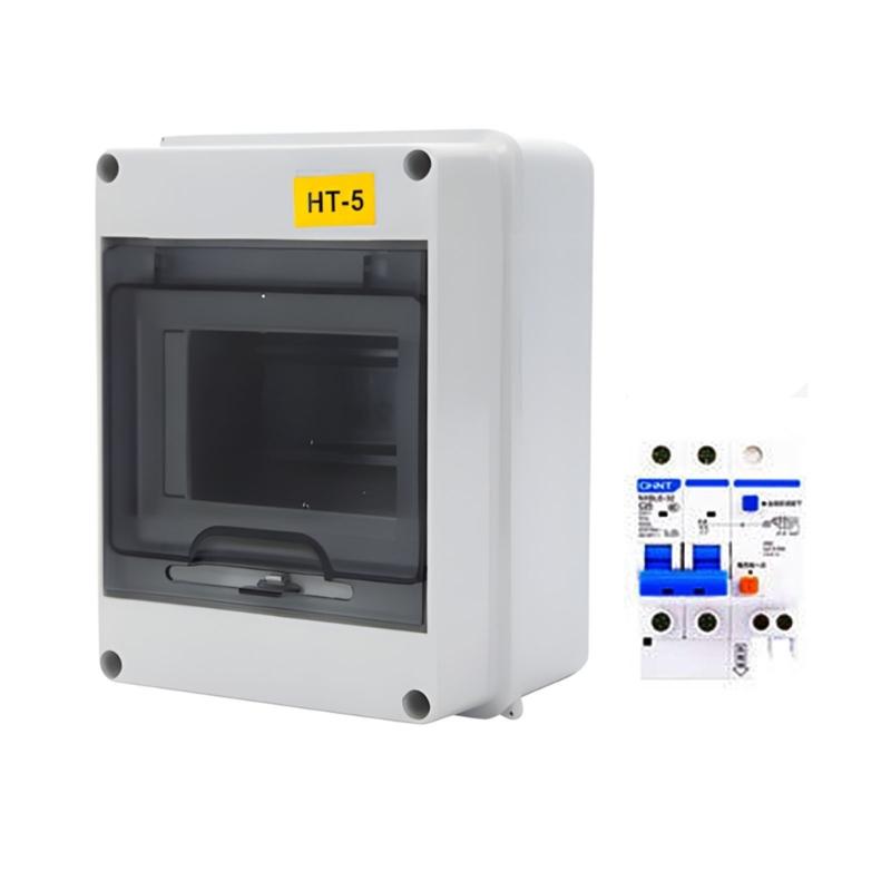 Water Resistant Mounted Electrical Distribution Box With HT5 2P 32A Current Monitor For Indoor Outdoor Usage