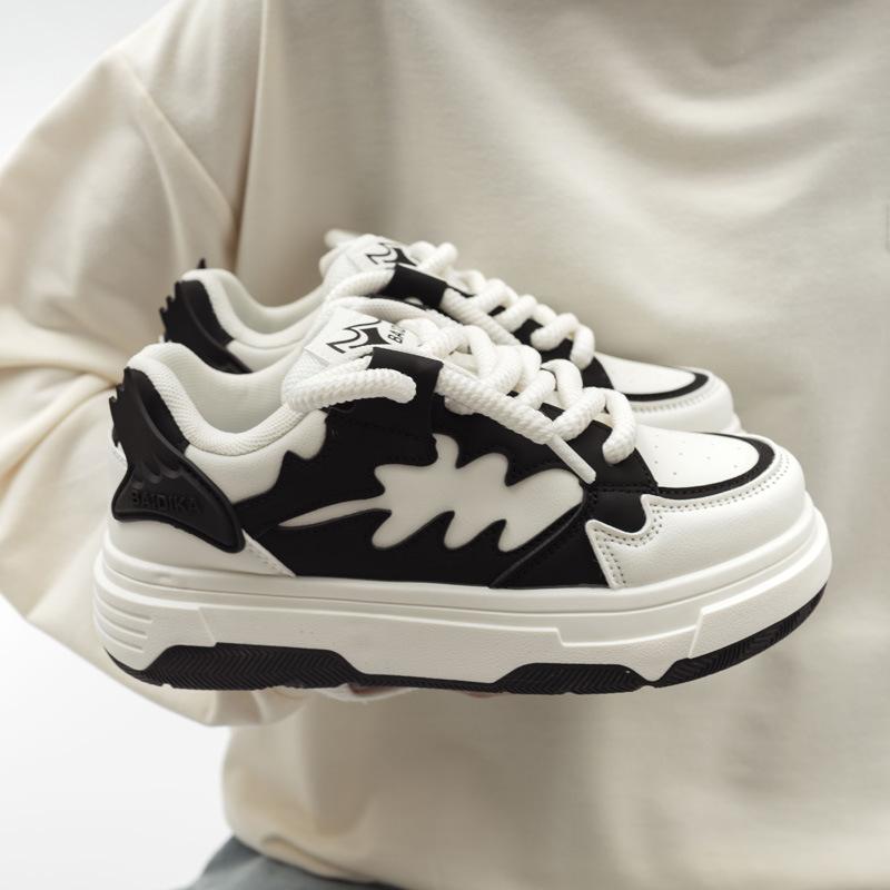 Black and white panda color board shoes 22 new spring casual niche platform sports shoes 35