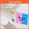 Lilo Stitch Heart Pendant Necklace With Alloy Charm For Couples And Friends